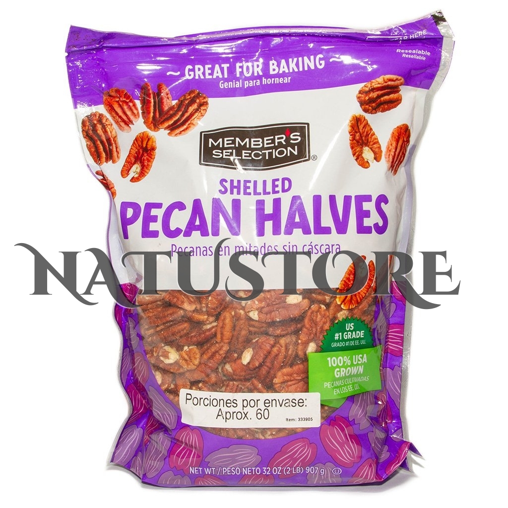 Pecanas en mitades members selection 2lb - Nueces diversas importadas y semillas